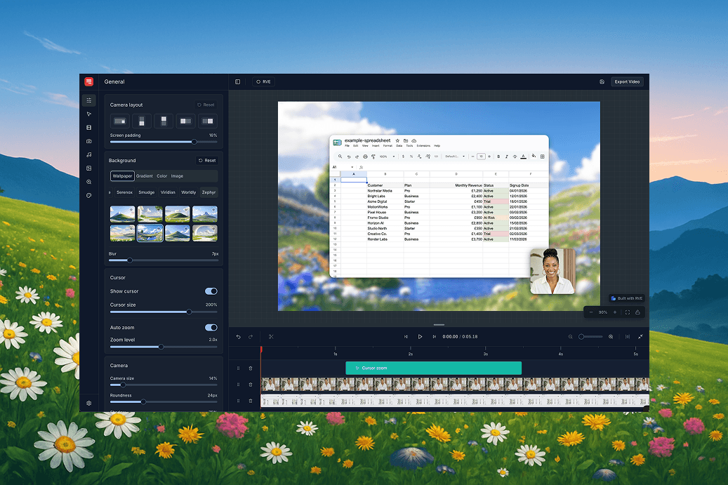 Launch your own screen recorder
