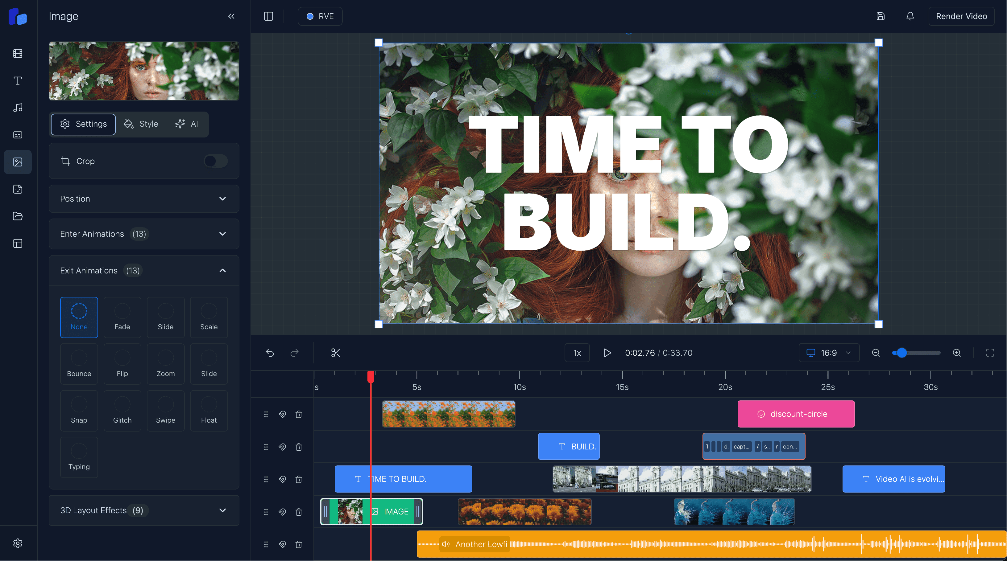 Video editing transitions showcase