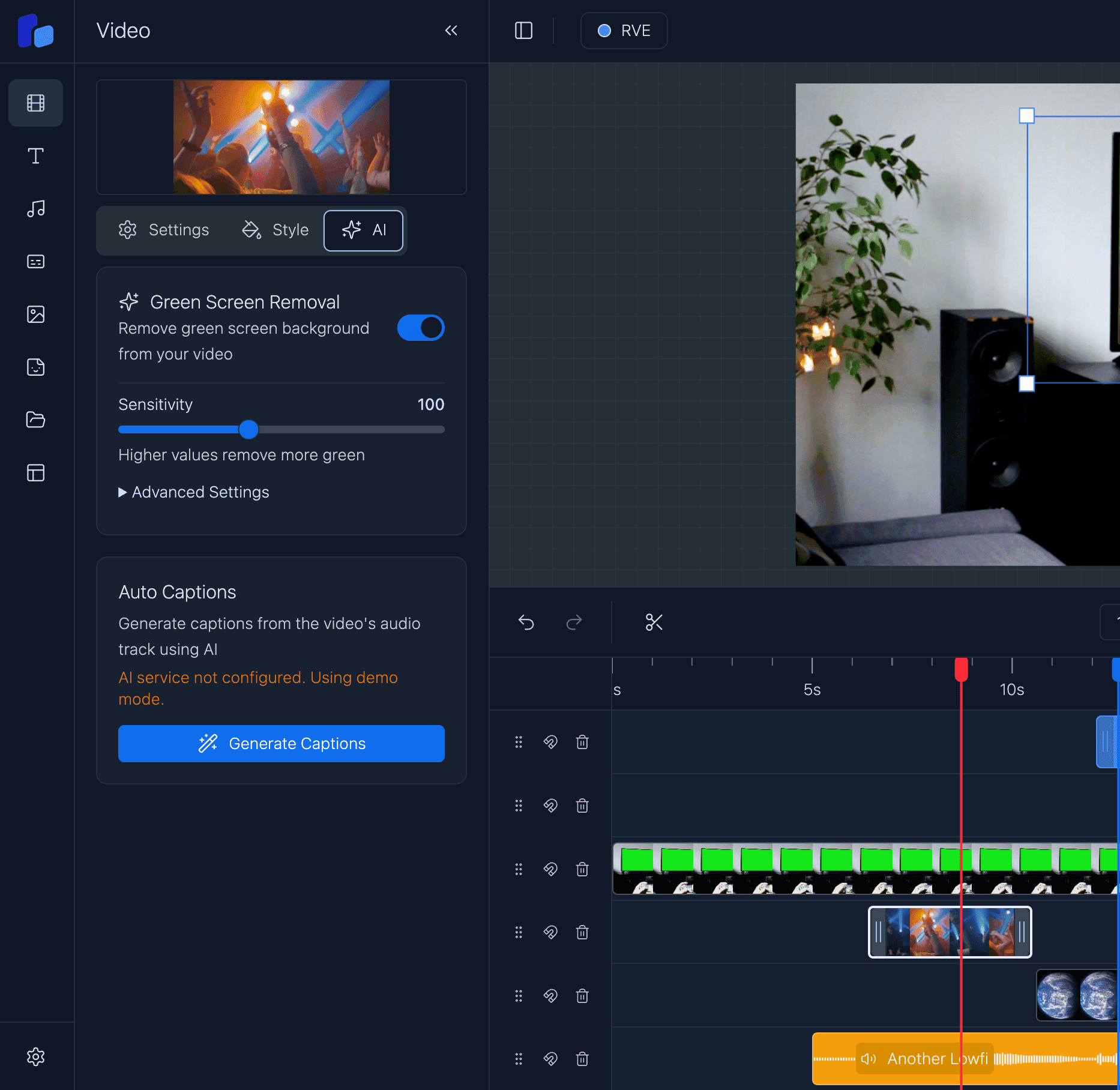 Transitions screenshot