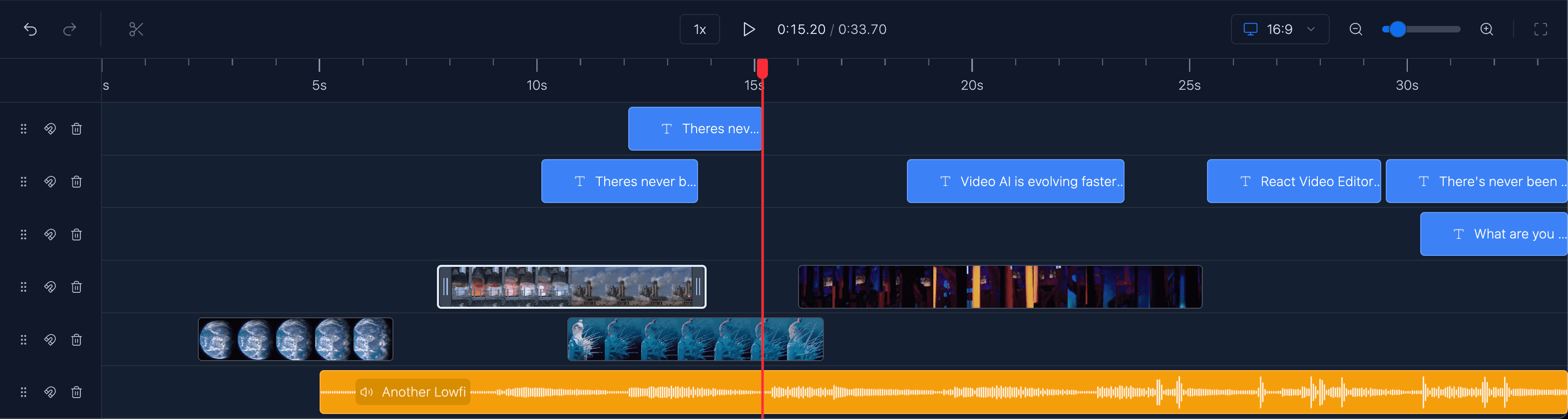 Timeline Editing screenshot